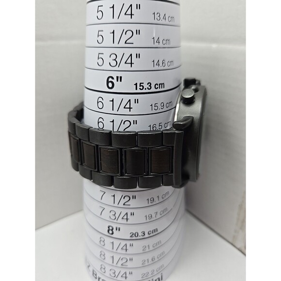 Stay Fine Wood Chronograph Quartz Brown Dial Date Bracelet New Battery Men Watch - Picture 7 of 12